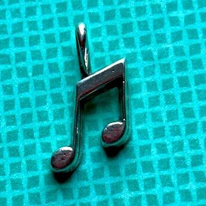 Sterling silver music note charm